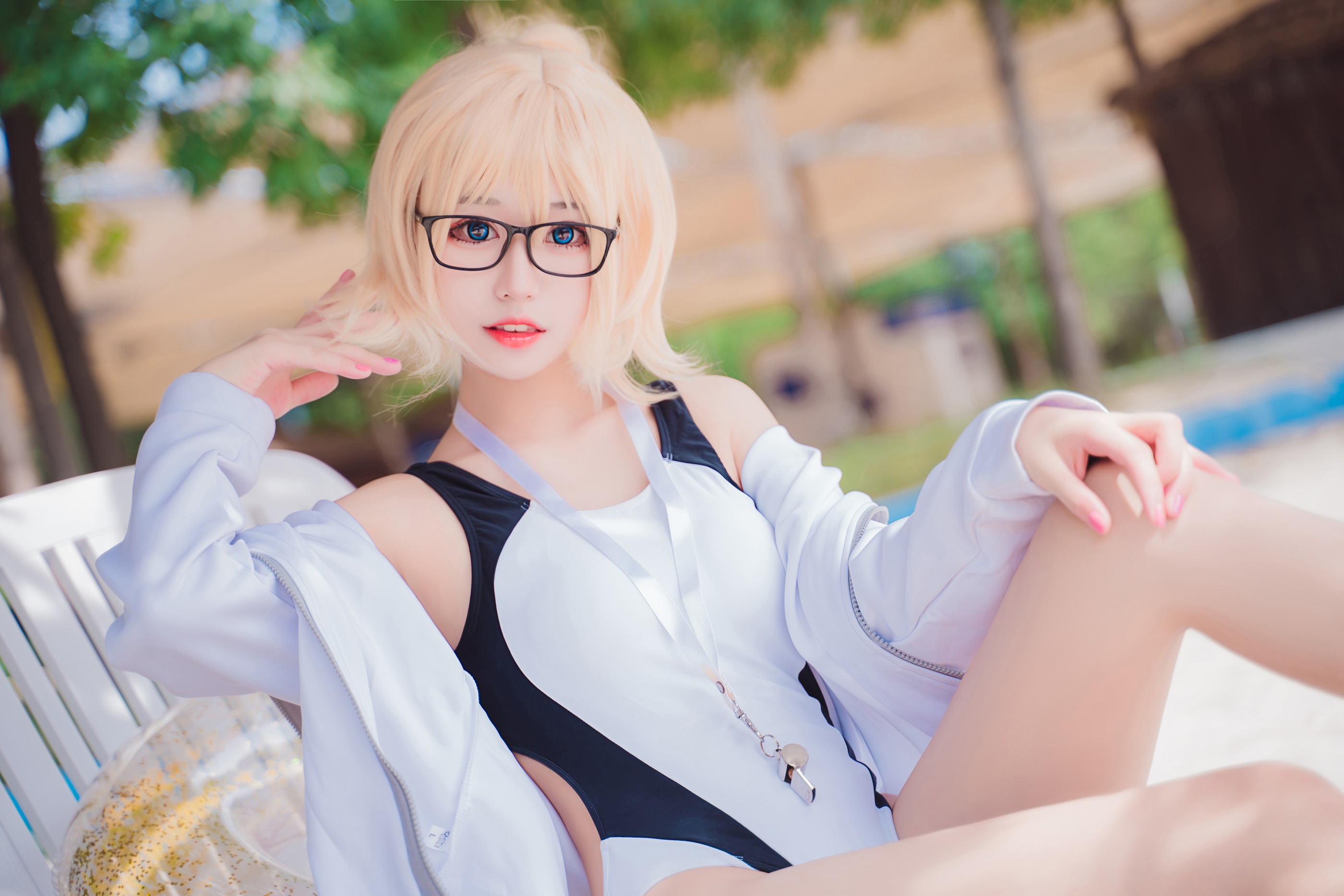图片[1]-猫君君 – NO.015 _MaoJun 贞德竞技泳装 [46P]-XikXak